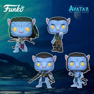 Funko Pop! Movies Avatar The Way of Water - Jake Neytiri Recom Lo'ak Set of 4 - Picture 1 of 2