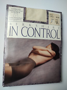 Berkshire In Control Ivory pantyhose size 2 Plus. Tummy toning panel. 1994