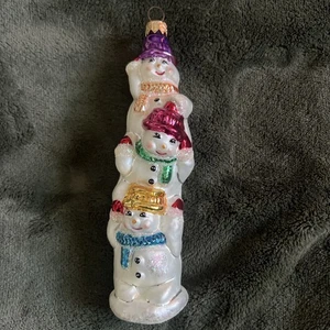 Christopher Radko Schneemännerstange 1996 Weihnachtsschmuck Schneemänner - Bild 1 von 9