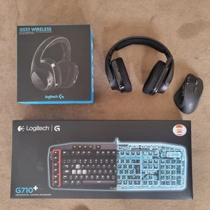 Logitech G710+ Keyboard & G700 Gaming Mouse G533 Wireless Headset - Bild 1 von 13