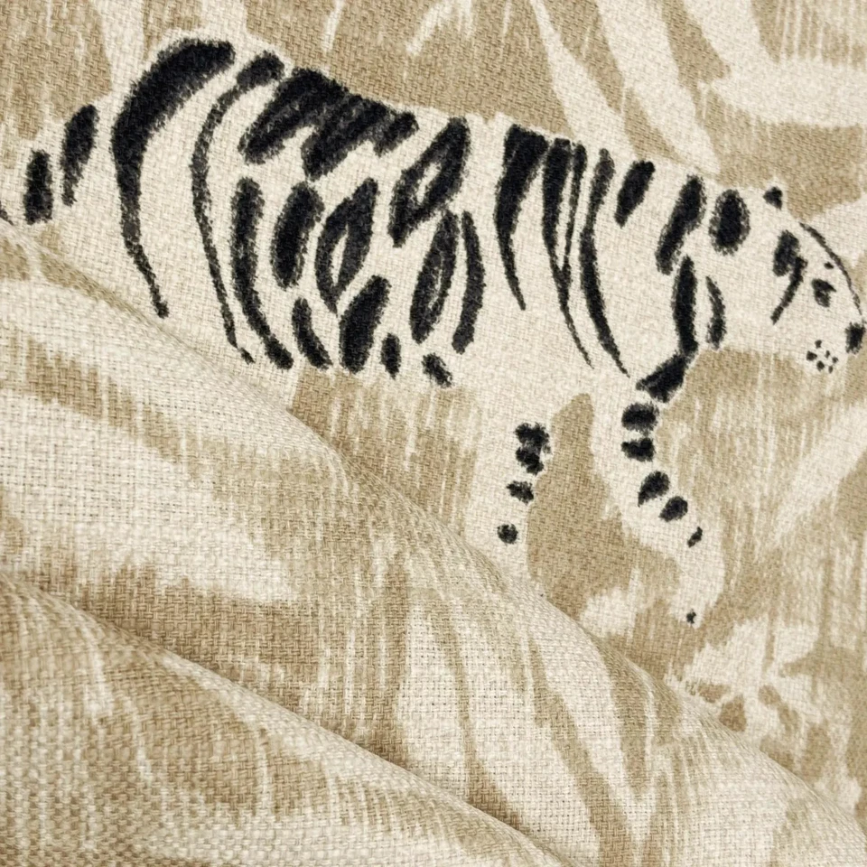 Covington Hilary Farr LeTIGRE Tiger Cotton Home Decor Drapery Pillow Fabric BTY - Image 1 of 4