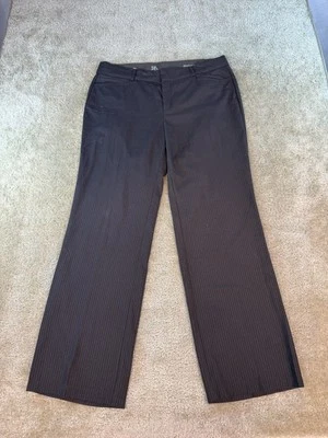 Dockers Brown Striped High Rise Straight Trouser Womens Pants Plus Size 16 D279 - Image 1 of 4