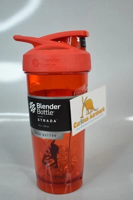 Botella licuadora 28 oz. Botella coctelera roja Strada con tapa de bucle, pulsador NUEVO Foto 1 de 4