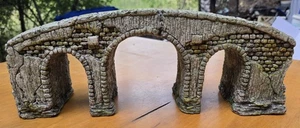 Large Aquarium Bridge Decoration 14" Long Castle Stone Style Fish Tank Dec - Picture 1 of 14