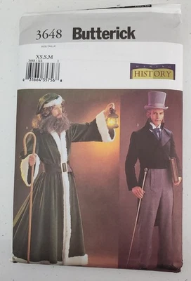 Butterick 3648 History Costume Dickens Victorian Pant Jacket Scarf XS, S, M - Image 1 of 3