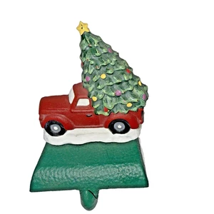 Massiver Gusseisen Eddie Bauer rot LKW Weihnachtsbaum Strumpf Halter Aufhänger - Bild 1 von 4