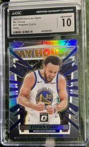 2023-24 DONRUSS OPTIC MY HOUSE CGC 10 HOLO STEPHEN CURRY #17 - Picture 1 of 2