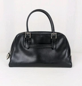ManGiameli Designer Shoulder Bag Satchel Handbag Black Made In Italy Monogram  - Picture 1 of 13