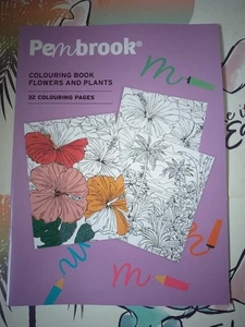 PEMBROOK COLOURING BOOK: - FLOWERS AND PLANTS (PAPERBACK) - Picture 1 of 2