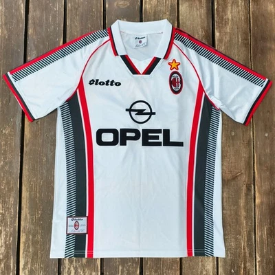 AC Milan 1997-1998 Away Size L Official Soccer Jersey LOTTO Vintage Italy Made - Image 1 of 4