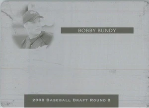 Bobby Bundy 2008 Razor Rookie Printing Press Plate RC 1/1 - Picture 1 of 2