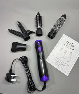 Nicky Clarke 1000W Frizz Control Ionic Hot Air Brush Volumising Hair Styler 4in1 - Picture 1 of 21