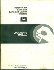 John Deere Thatchers Lawn Garden OPERATORS MANUAL (H36) - Picture 1 of 1