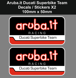 Decals / Stickers for Ducati Aruba Superbike Team Logo (100mm x 50mm) X2