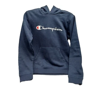 Champion Blue Hoodie Youth Size XL Navy Length 25" - Picture 1 of 11