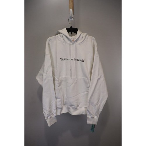 OFF WHITE Felpa con cappuccio Off White Skate Nero Bianco Nuova con etichette L