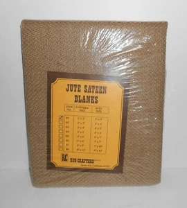 Vintage 1975 RUG CRAFTERS JUTE SATEEN BLANKS 2' x 2' - Picture 1 of 4