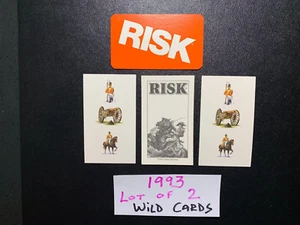 Risk 1993 WILD CARDS Lot of 2 Cards Game Replacement Piece /Cards Parker Brother - Picture 1 of 2