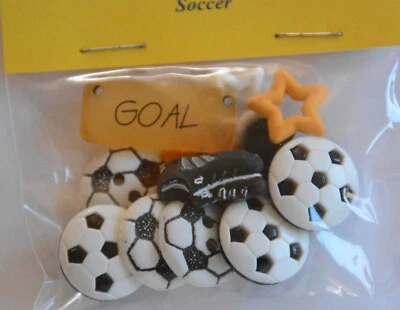 Soccer / Craft Buttons / Buttons Galore / Soccer Balls ~ Shoes ~ Stars - Image 1 of 3