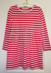 EEUC Gap Kids Girls Size XL Bright Pink Stripe Dress Soft Knit LS School Pockets - Picture 1 of 5