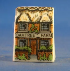 Birchcroft Miniature House Shaped Thimble -- Oak Tree Farm - Picture 1 of 1