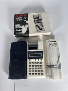 Vintage Canon TP-7 Printer Calculator with Original Box Instructions and Case - Bild 1 von 6