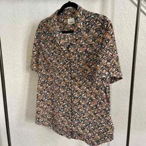 Burberry Women’s Silk Shirt Tierney Check Monogram Size US 6 - Picture 1 of 4