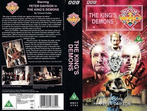Doctor Who: The King's Demons VHS Cover Signed by Anthony Ainley (The Master) - Picture 1 of 1