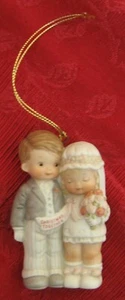 Sammlerstück 1988 "Christmas Together" Enesco Corporation Braut & Bräutigam Ornament - Bild 1 von 9