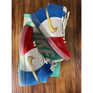 Nike Dunk High Premium SB Sneakers USA Olympic Tricolor Trico 313171-674 Sz 9.5 - Picture 1 of 12