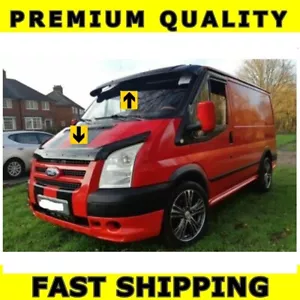2IN1 FORD TRANSIT MK7 2007-2014 SUNVISOR SUN VISOR & BONNET DEFLECTOR GUARD - Picture 1 of 4