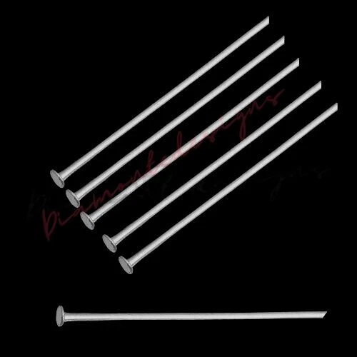 200 piezas - 20 mm alfileres de cabeza antiguos color plata bisutería abalorios hallazgos C241 Foto 1 de 1