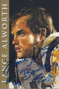 Lance Alworth Autographed Hall of Fame Signature Series Post Card - Picture 1 of 2