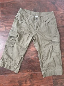 Kuhl Pants Women's 6 Kontra Cargo Olive Hiking Outdoor Roll Up Gorpcore - Picture 1 of 8