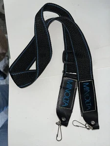 Minolta Vintage Neck Strap for SLR DSLR Cameras - Blue Black - Picture 1 of 3
