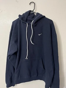 Nike NRG NikeLab Swoosh Pullover Sudadera con Capucha Hombres XL Azul Marino Peso Pesado CV0552 - Imagen 1 de 7