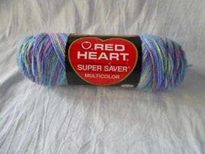 NUEVO Hilo Red Heart Super Saver Rainbow Variegated Monet 0310 6 OZ 4 CAPAS 1 madeja - Imagen 1 de 4