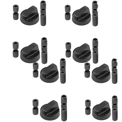 BUY A SPARE Universal Schwarz Backofen Herd Kochfeld Bedienknöpfe - Packung mit 8 Schalter Ersatz