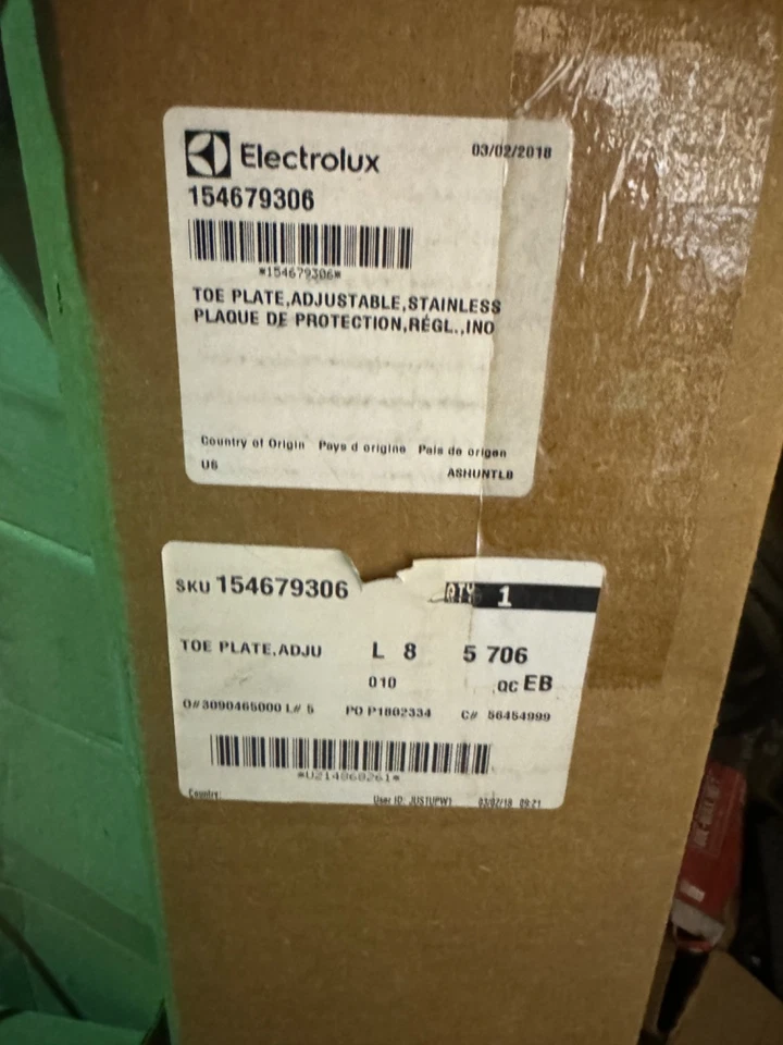 Новый Electrolux посудомоечная машина носок предохранительная пластина панели 154679306 из нержавеющей стали - Изображение 1 из 1