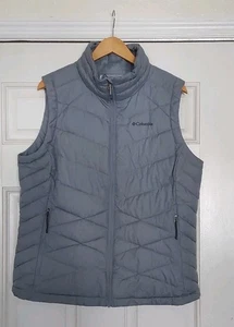 Columbia Omni Heat Puffer Weste Damen Gr. XL grau gesteppt durchgehender Reißverschluss Taschen  - Bild 1 von 12