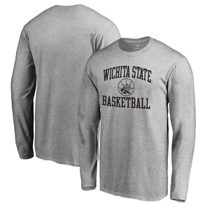 Herren T-Shirt meliert grau Wichita State Shockers In Bounds Langarm - Bild 1 von 3
