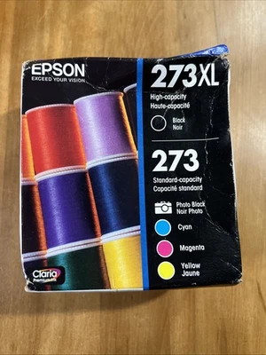 Epson подлинный 273XL черный 273 фото голубой пурпурный желтый чернильные картриджи запечатанный - Изображение 1 из 4