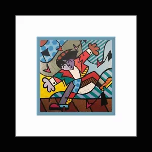Romero Britto - 'So Happy' • Newly Custom Framed Matted Art Print - Picture 1 of 1