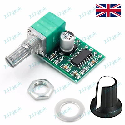🇬🇧3W Stereo 3.3v 5v PAM8403 mini amplifier module with volume control and knob - Image 1 of 4