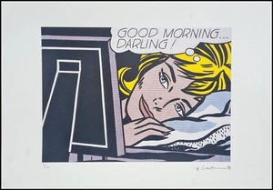 ROY LICHTENSTEIN * Good Morning * 50 x 35 cm*signed lithograph*limited # 81/150 - Bild 1 von 9