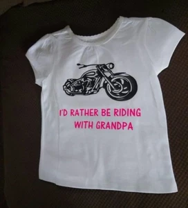 Id rather be riding with Grandpa. Custom made tshirt - Picture 1 of 1