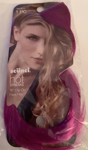 Scunci 18" Hot Streak Clip-on Faux Hair Purple - Picture 1 of 1