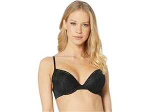 NWT! OnGossamer Women's Sz 32C Black Sleek and Lace Demi Bra G3193 - Picture 1 of 9
