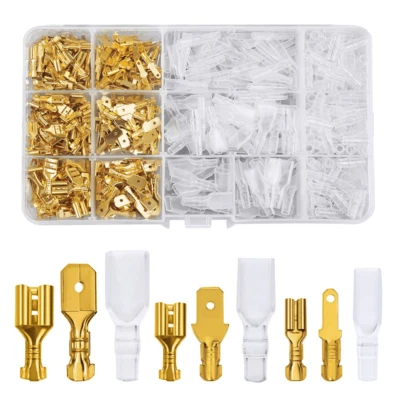 270PC Assortment Terminal Set Electrical Wire Crimp Connectors Male Female Spade - Image 1 of 4