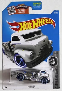 Mig Rig 2016 Mattel Hot Wheels Super Chromes #7/10 Treasure Hunt - Picture 1 of 7